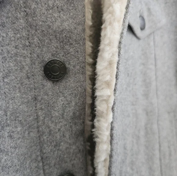 Men's Express Wool Sherpa Lined Trucker Jacket XL Gray - Picture 6 of 9